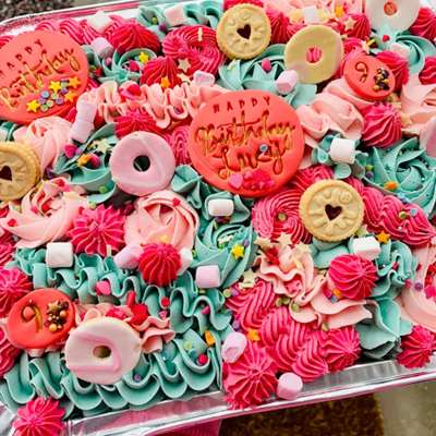 Large celebration tray bake
